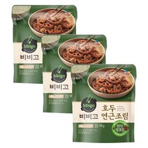 CJ 비비고 호두연근조림 집밥반찬 자취음식 밑반찬 90g 3개
