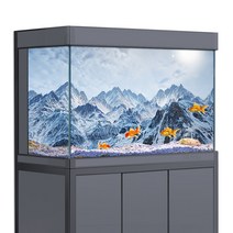 어항 꾸미기 수조 데코 장식 수족관 배경 스티커 차가운 눈 산 3D HD 인쇄 벽지 물고기 탱크 장식 PVC 풍경