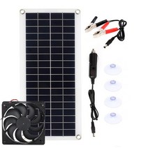 태양열집열판30W 12V 태양 배기 팬 공기 추출기 12cm 미니 인공 호흡기 전지 패널 전원 개 치킨 하우스 온, 01 black set