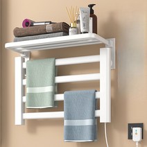 수건건조기 욕실 미니건조기 원룸 화장실 소형 빨래 무타공, 4단 블랙+선반