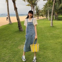 NJSCorp 대 여생코디 데일리 꾸안꾸 러블리 데님 원피스 롱 새내기룩 2WA0BE52