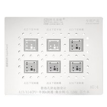 Amaoe BGA Reballing 스텐실 AU3 AU4 A10 A11 A12 A13 A14 에칭 세미 CPU 스틸 메쉬, [01] AU3