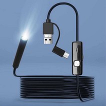 테슬론 자동차 수리 고화질 카메라 무선 듀얼 산업용, 쓰리인원 8mm10m하드케이블(듀얼렌즈)