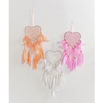 키치 파스텔 깃털 LED 하트 드림캐쳐 분위기전환 집꾸미기 소품 자취생 신혼집 카페 인테리어 취미생활, 핑크