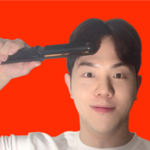 남자 가르마 짧은머리 볼륨형 남성 앞머리 곱슬머리 고데기 매직기 전문가용 온도조절 2mm 판고데기 스트레이트, 블랙