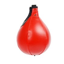 가정용샌드백 스탠딩샌드백 가죽 권투 펀칭 가방 배 권투 가방 풍선 복싱 속도 가방 더블 엔드 훈련 반사 속도 공, 빨간 배