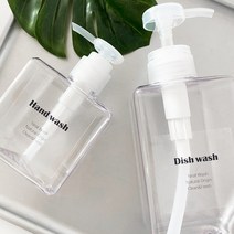 와이홈 사각 욕실 세제 디스펜서 핸드워시 주방세제 리필 공병, 일반450ml, 심플디쉬워시