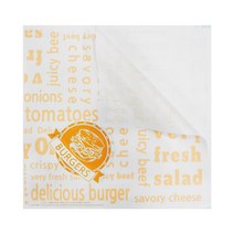 벅스웨이 햄버거포장지 L자형 20cm, 1g, 100장