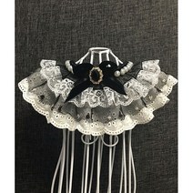 강아지 레이스 스톤 도트 스카프 목도리 넥카라 케이프 고양이 머플러 소형 중형 대형견, XS