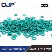 고무 오링 10 개몫 링 녹색 fkm o 링 씰 두께 1.5mm oring 씰 1세트, 11x8x1.5mm, 30개