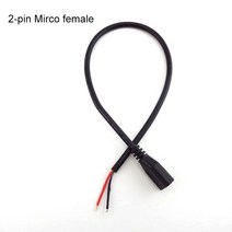 마이크로 USB 2.0 A 암 수 잭 충전 커넥터 케이블 4 핀 2 와이어 데이터 코드 DIY 안드로이드 인터페이스, 02 2 pin female_01 1pcs