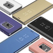 [미스터마켓] 갤럭시노트8 미러 클리어뷰 플립 스탠딩 케이스 N950, 갤럭시노트8/N950, 갤럭시노트8/N950