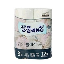 잘풀리는집 3겹 휴지 토톰 비데겸용 롤 화장지 12롤, 빛을그리다 12롤 화장지, 빛을그리다 본상품선택