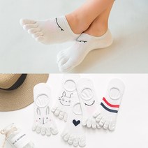 여자 발가락수면 무좀양말순면 일본 쿠션 두꺼운 발가락덧신 등산용 런닝 발가락양말 무좀 양말 세트 단목