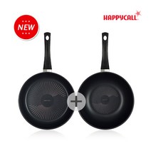 [해피콜] NEW 컴포트 다이아몬드 후라이팬 2종세트(24팬+24웍) + 스타벅스 기프티콘, 상세 설명 참조