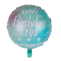 파티짱 은박 호일 모양 생일 웨딩 여름 풍선, 생일 라운드 풍선 (파스텔민트)