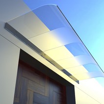 처마 문 창문 지붕 현관 차양 렉산 캐노피 넥산, 400x1000 투명(파사드 설치), 1개