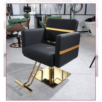 미용실쇼파 리프팅 가능한 이발사 의자 심플 모던 살롱 가구 프로페셔널 뷰티 가정용 회전 미용 미용의자 미용의자265731, Black