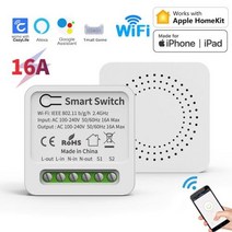 라앤모 스마트홈키트 Tuya미니 Wifi 스마트 스위치 모듈 16A 2Way 제어 라이프, 없음, HomeKit WiFi A