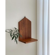 [자체제작] Holly shelf (홀리 세모형)우드 원목 무지주 미니선반 꼭꼬핀 멀바우선반 촬영소품 식물선반 무타공 반려식물, 세모형(멀바우)