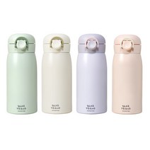베어프렌즈 원터치 물병 350ml 유치원 초등학생 원터치 물병, 그린