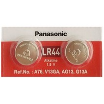 파나소닉 무수은 배터리 버튼셀 단추형 건전지 LR44 - 2알, 2개