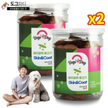 베지포독 강아지 콩고기 관절 피부 영양간식, 2통, 피부 (Skin&Coat)