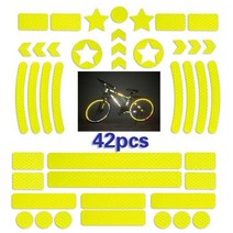 랩핑 데칼 자전거 스티커 프레임 스크래치 방지 도로 이동식 머드 가드 커버, 11 Yellow reflective