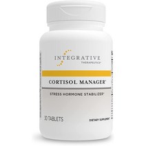 통합 치료제 Cortisol Manager 보충제 - 수면을 지원하는 스트레스를 줄이십시오 ＊ - Ashwagandha L-Theanine - 지원 부신 건강 ＊ - 30 카운트 지원, Ordinary, 30 Count [Pack
