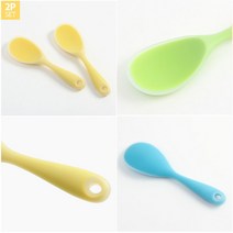 감성살롱 실리콘 밥주걱 2p SET 고무주걱 실리콘주걱, 감성º옐로우ºrr