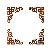 모서리수납장 코너선반 코너 거울 스티커 아크릴 3D 벽 셀프 접착 캐비닛 가장자리 빌딩 테두리 거실 침, 20 Brown C_02 15x15cm 4pcs