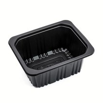 맛을담는용기 실링용기 / 줄단위 소량판매 실링용기 PC-12157 검정 - 100개 엔터팩 큐담 팩시스 호환 용기, 1개