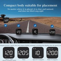 HUD 헤드 업 디스플레이 자동차 차량 속도계 새로운 g4s gps 시간표 속도 알람 자동 전자 액세서리는 모든 에 적합, 하얀