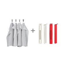 이케아 쉐프 행주 티타월 4P 세트 45x60cm 밀봉클립 2p포함, 1set