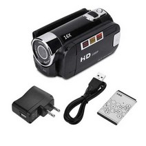 빈티지캠코더 레트로 옛날감성 1080P 풀 Hd 16MP DV 디지털 캠코더 2.7 인치 비디오 카메라 270 도 회전, 03 black US Plug