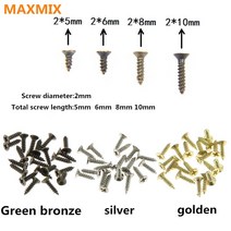 m2.5 무두 렌치 볼트 잭 번데기 팝 너트MAXMIX-100 개 2x5mm 2x10mm 납작한 머리 나사 목수의 작은 가구, 01 2X5mm_02 silver