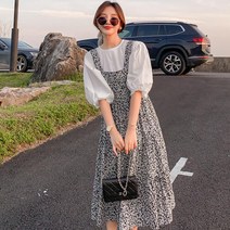 다다랜드 임산부 잔플라워 나시 원피스