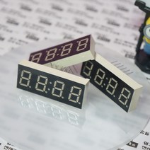 [파츠키츠] 0.4인치 4채널 7-세그먼트 LED FND 시계타입 아두이노 RTC DIY 4자리 FourDigit, 4041AX [커먼캐소드 (-) / 레드 / 시계타입]