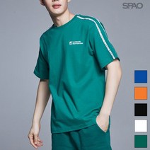 스파오 컬러 테이핑 반팔 티셔츠 SPRP925C27