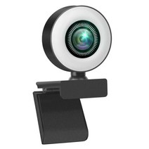 노이즈필터 USB 웹 소음 필터 카메라 PC Mac 노트북 데스크탑 용 조정 가능한 링 라이트 내장 1080P 웹캠, 한개옵션0