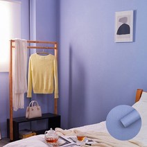 쿠셔니 풀없이 붙이는 스티커 접착식 실크 폼벽지, 프렌치블루