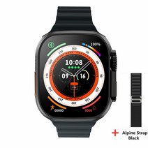 Z8 울트라 MAX 스마트 워치 시리즈 8 티타늄 합금 11 49mm 케이스 블루투스 통화 NFC ECG IP68 방수 Smartwatch 남자, [01] Black Alpine B