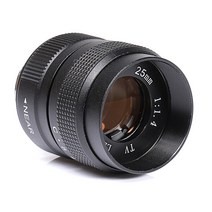 캠코더렌즈 카메라렌즈 Fujian 25mm f/1.4 APS-C CCTV 렌즈 + 어댑터 링 2 매크로 캐논 EF-M 미러리스 카메, 01 Canon EF-M