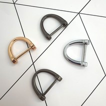 D형 말굽버클 열쇠고리 D링 키링고리 가방버클 부자재 jjunsang*67984125EA, jjun 실버