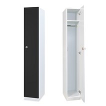 락카원 LPM 1단 1인용 락카장 수납장 캐비넷 락커 개인라커룸 사무실 병원 헬스장 사물함, 전자키(매립형), 블랙