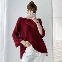 멜리사 언발 라운드 긴팔 니트