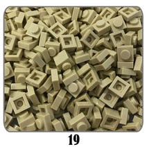 부품500 개/몫 100G 플레이트 1x1 빌딩 블록 MOC 부품 DIY 픽셀 아트 QR 코드 벽돌 모자이크 키즈 완구 52, 19 19, 한개옵션1