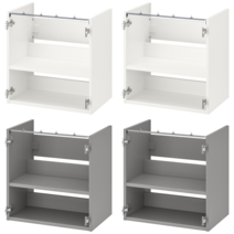 이케아 욕실가구 부품 ENHET 엔헤트 세면대 하부장+선반 화이트 60x40x60 cm