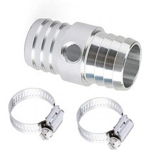 Yemtuls 757951 3.2cm114인치 O.D 0.3cm18인치 NPT 사이드 포트 라디에이터 호스 바브 커플러 LS 스왑 스팀냉각수 크로스오버 장치 설치용, 클램프 2개가 있는 커플러 1개