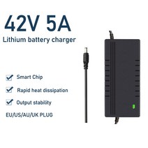 전기자전거충전기 500w 1000w 42V 5A 10 시리즈 36V 리튬 이온 전자 자전거 전기 용 스마트 배터리 충전기 xiaomi m365 스쿠터 dc 5.5x2.1mm 고속, 미욱 플러그